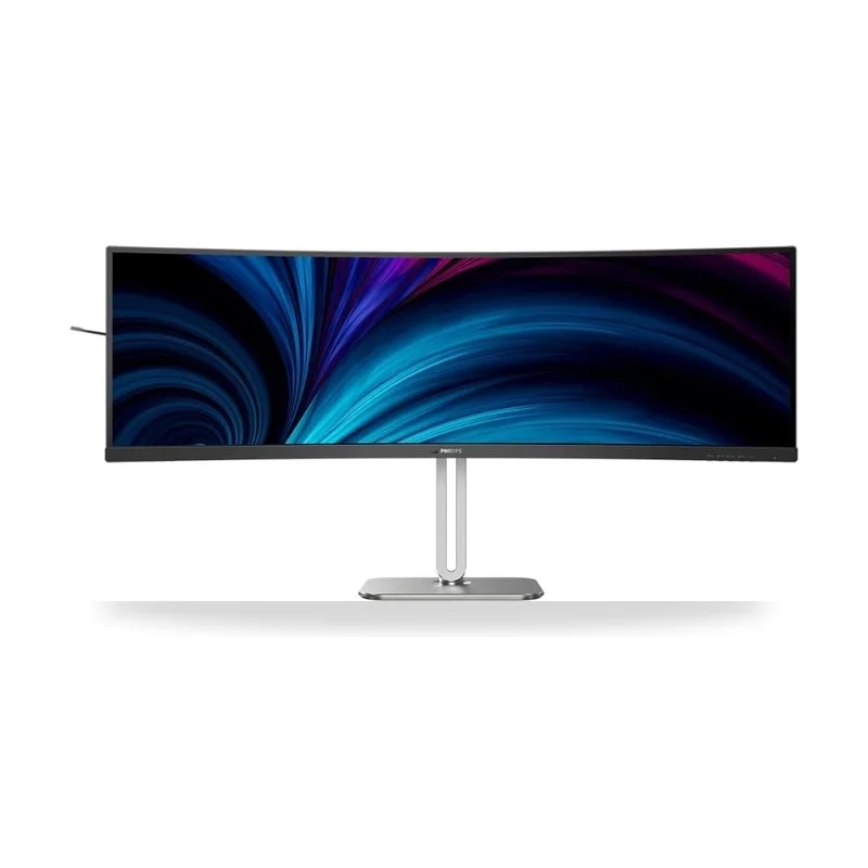 Monitor Profesional Ultrapanorámico Curvo Philips 49B2U5900C 49"/ Dual QHD/ Multimedia/ Regulable en altura/ Negro y Plata