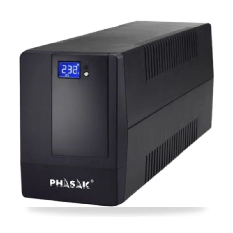 SAI Línea Interactiva Phasak 1000 VA LCD/ 1000VA/ 4 Salidas/ Formato Torre