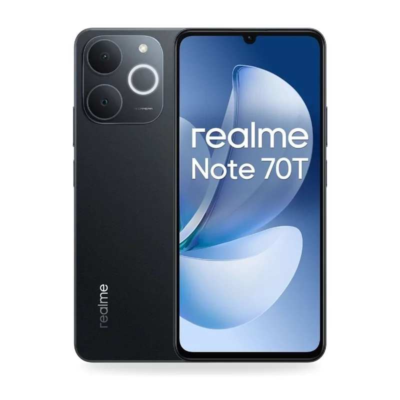 Smartphone Realme Note 70T 4GB/ 64GB/ 6.74"/ Negro Obsidiana