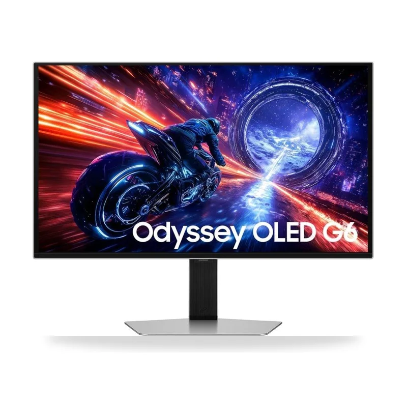 Monitor Gaming Samsung Odyssey OLED G6 G60SF S27FG602SU 27"/ QHD/ 0.03ms/ 500Hz/ QD-OLED/ Regulable en altura/ Plata