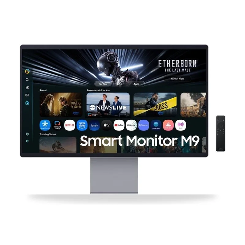 Smart Monitor Gaming Samsung M9 M90SF S32FM900SU 32"/ 4K/ 0.03ms/ 165Hz/ QD-OLED/ Multimedia/ Regulable en altura/ Smart TV/ Plata