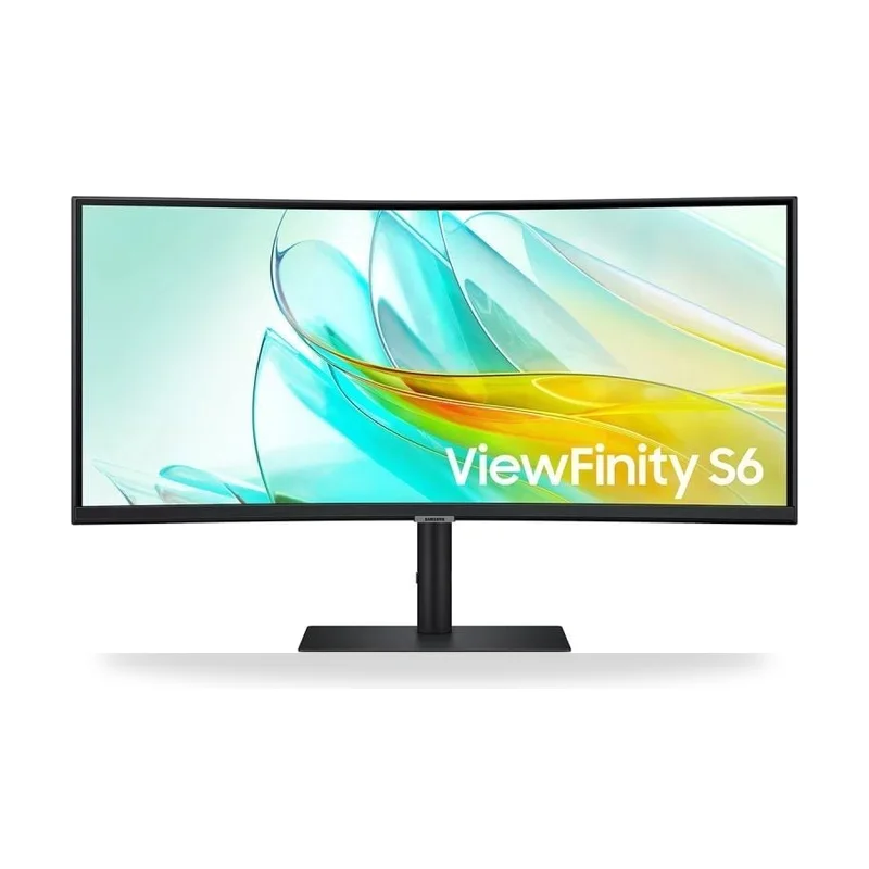 Monitor Profesional Ultrapanorámico Curvo Samsung ViewFinity S6 S34C652UAU 34"/ UWQHD/ Multimedia/ Regulable en Altura/ Negro