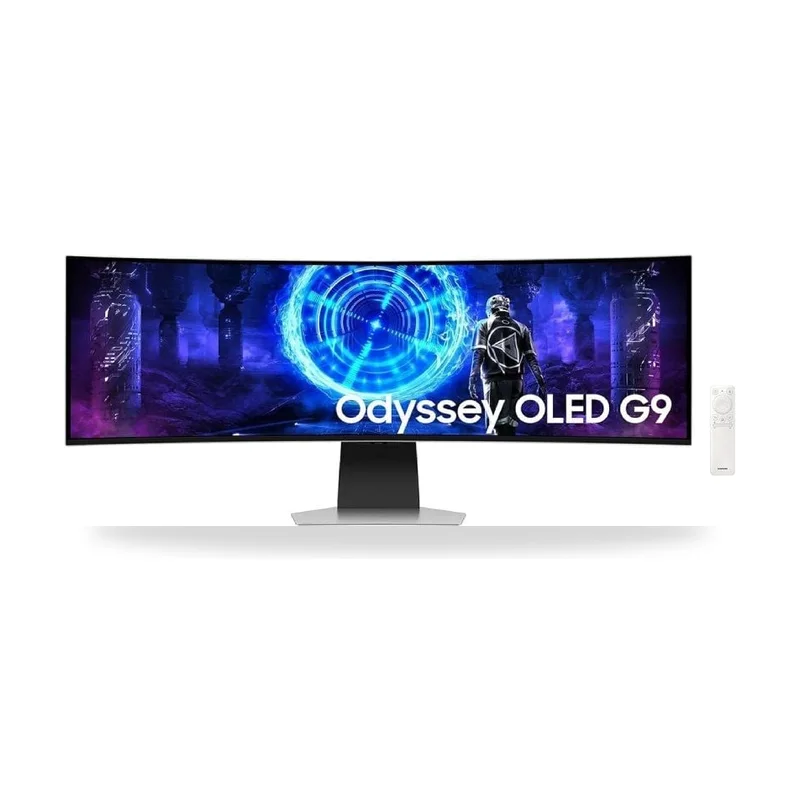 Monitor Gaming Ultrapanorámico Curvo Samsung Odyssey OLED G9 S49DG954SU 49"/ Dual QHD/ 0.03ms/ 240Hz/ OLED/ Multimedia/ Regulable en altura/ Plata