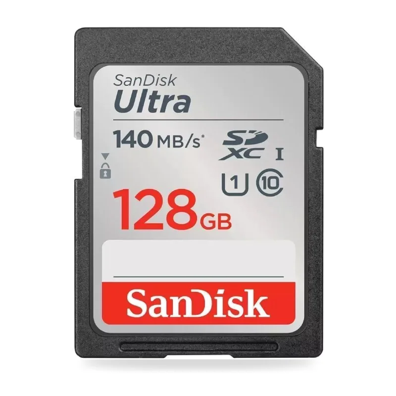 Tarjeta de Memoria SanDisk Ultra 128GB SD HC UHS-I - SDXC/ Clase 10/ 140MBs