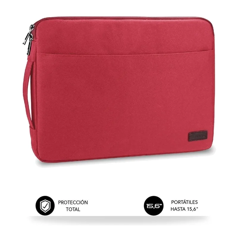 Funda Subblim Urban Laptop Sleeve para Portátiles hasta 15.6"/ Roja