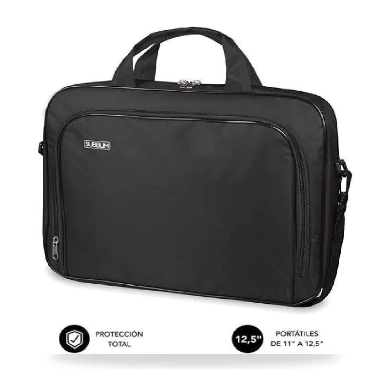 Maletín Subblim Oxford para Portátiles hasta 12.5"/ Negro