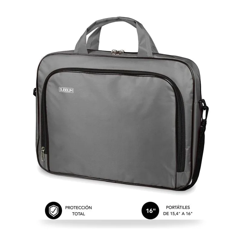 Maletín Subblim Oxford para Portátiles hasta 16"/ Gris