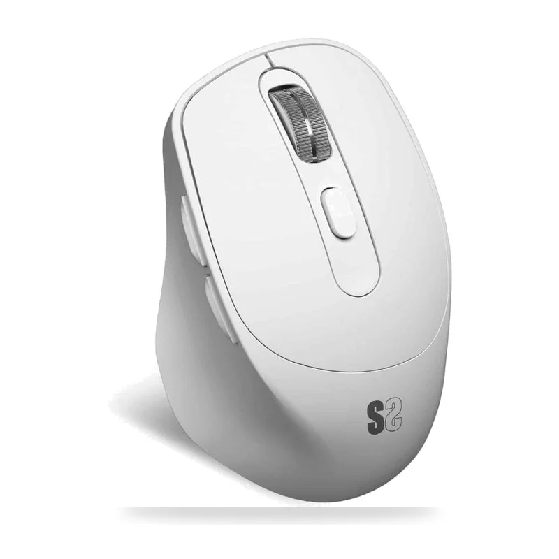 Ratón Ergonómico Inalámbrico Subblim Comfort Ergo Dual Battery/ Batería recargable/ Hasta 2400 DPI/ Blanco