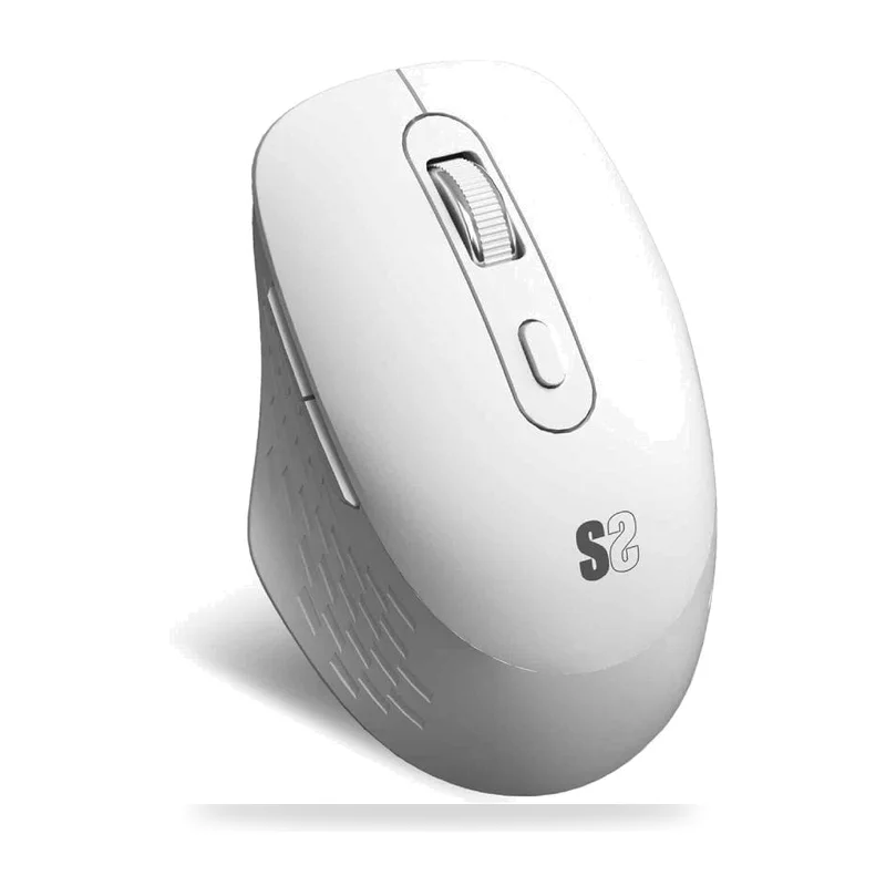 Ratón Ergonómico Inalámbrico Subblim Curve Ergo Dual Battery/ Batería recargable/ Hasta 1600 DPI/ Blanco
