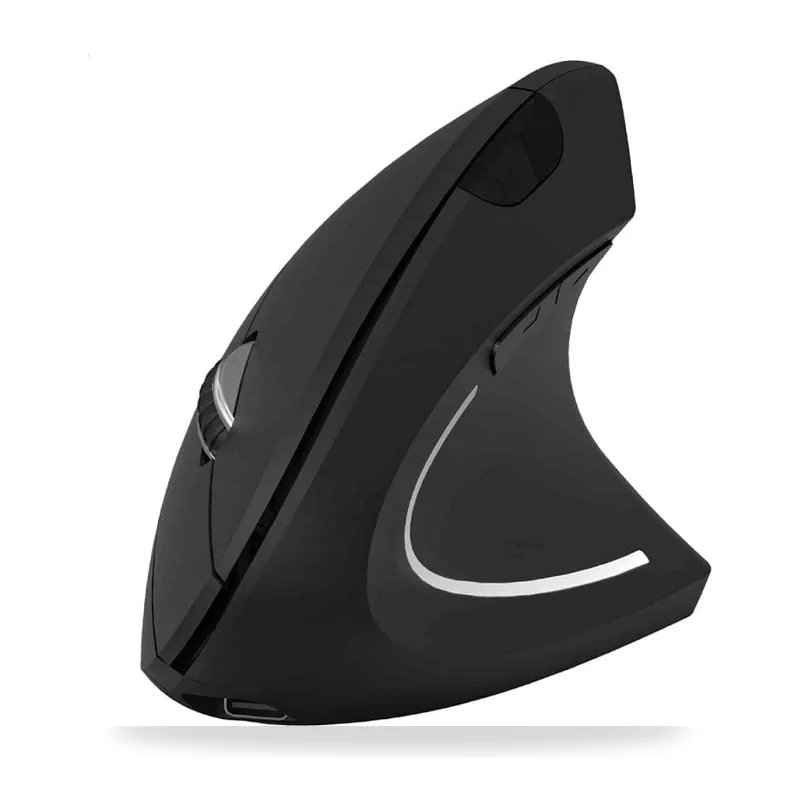 Ratón Vertical Inalámbrico Subblim Glide Vertical Ergo Dual Battery/ Batería Recargable/ Hasta 1600 DPI/ Negro