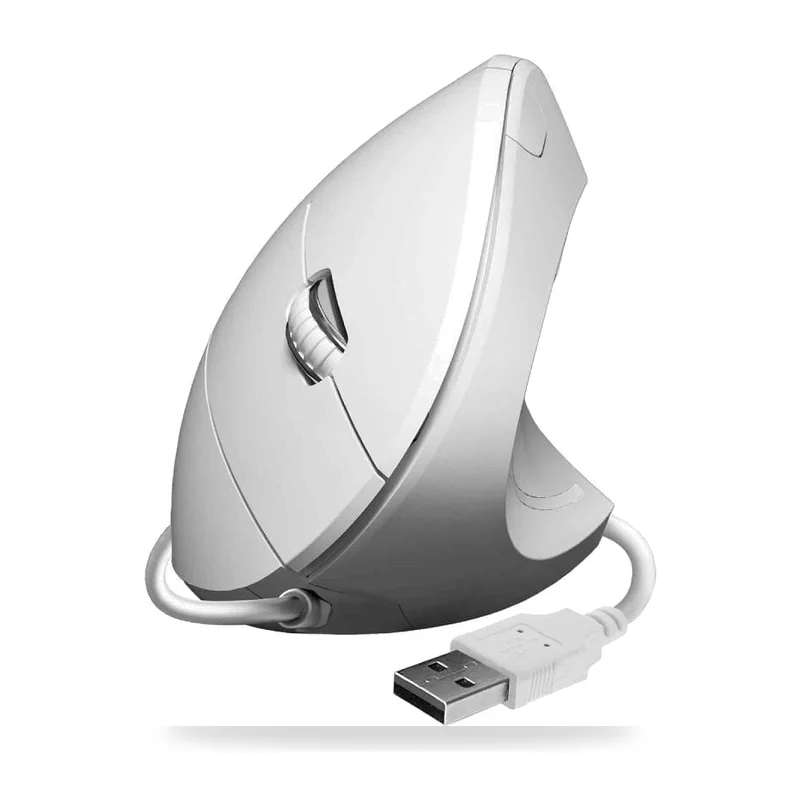 Ratón Vertical Subblim Glide Vertical Ergo Wired/ Hasta 1600 DPI/ Blanco