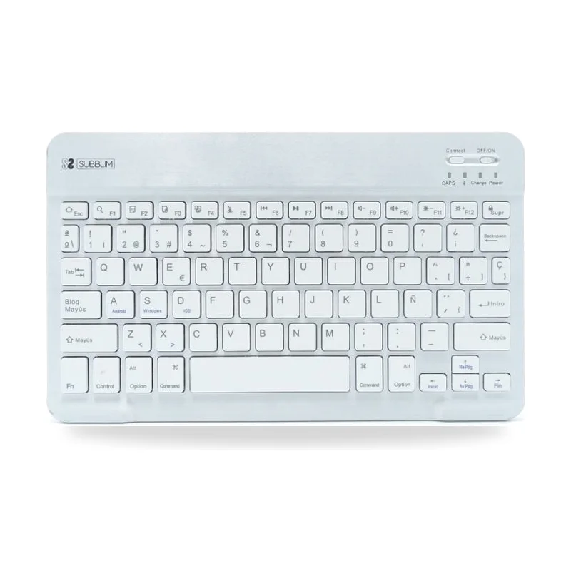 Teclado Compacto Inalámbrico Subblim Smart/ Plata