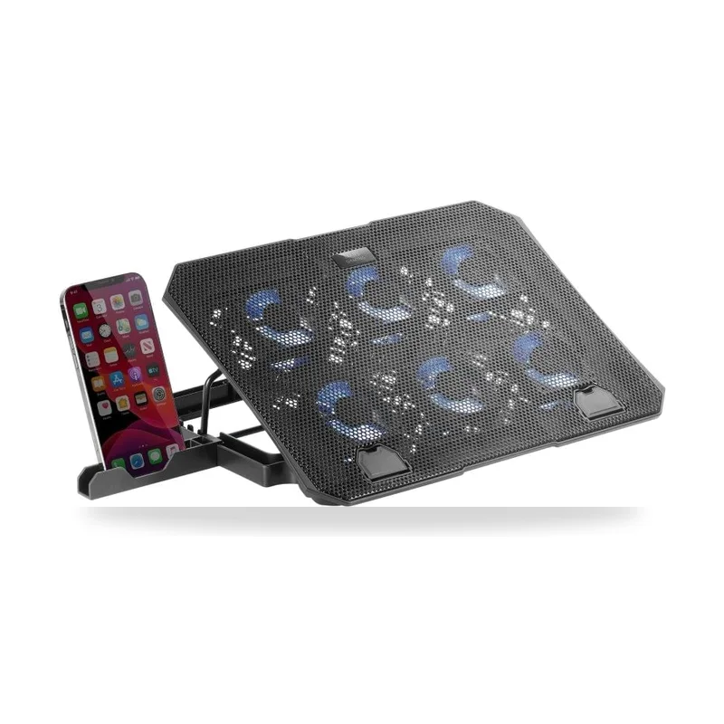 Soporte Refrigerante Mars Gaming MNBC23 para Portátiles hasta 16"/ Iluminación LED