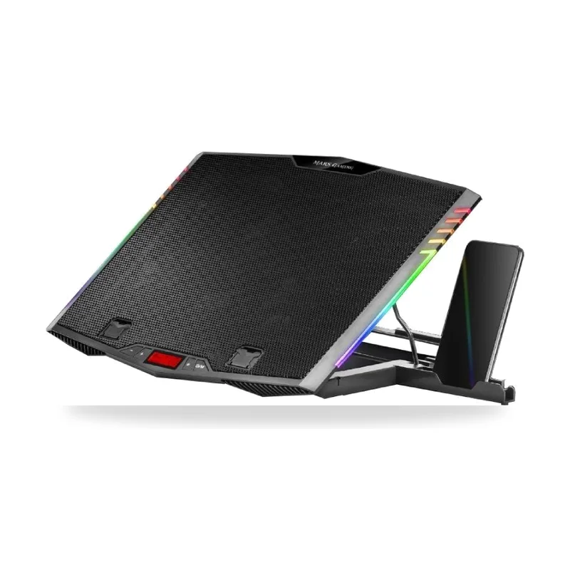 Soporte Refrigerante Mars Gaming MNBC5 para Portátiles hasta 17.3"/ Iluminación LED