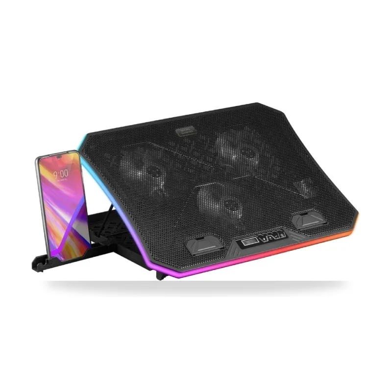 Soporte Refrigerante Mars Gaming MNBC6 para Portátiles hasta 19"/ Iluminación LED