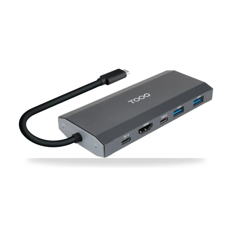 Docking/Caja Externa USB Tipo-C TooQ TQE-2241G/ Ranura SSD M.2/ 1xHDMI/ 2xUSB/ 1xUSB Tipo-C/ 1xLector Tarjetas/ 1xUSB Tipo-C PD