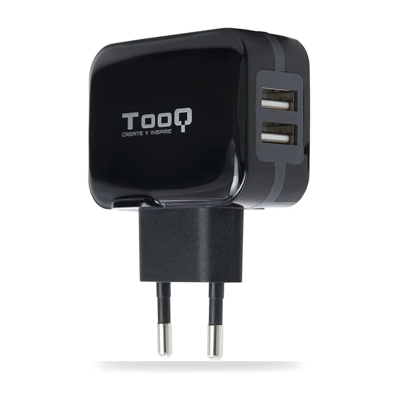 Cargador de Pared TooQ TQWC-1S02/ 2xUSB/ 17W