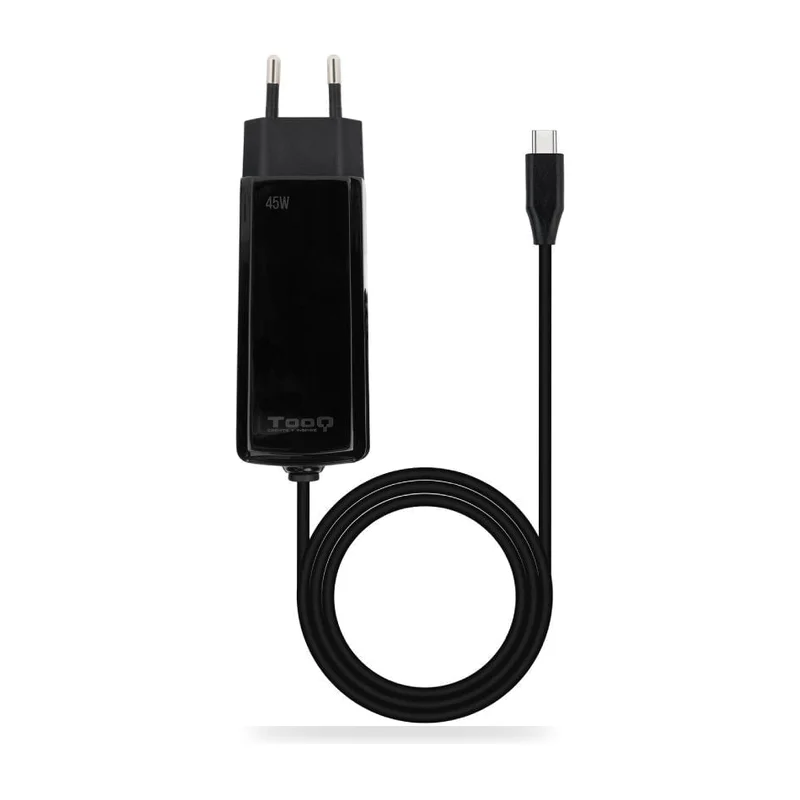 Cargador de Portátil GaN TooQ TQLC-USBCGAN45PD-C USB Tipo-C/ 45W/ Automático/ Voltaje 5-20V