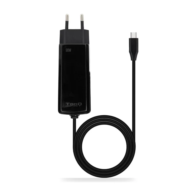 Cargador de Portátil GaN TooQ TQLC-USBCGAN90PD-C/ 1xUSB Tipo-C/ 90W/ Automático/ Voltaje 5-20V