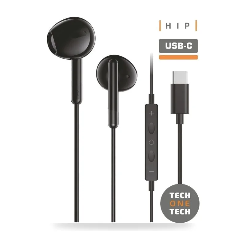 Auriculares Intrauditivos Tech One Tech earTECH TEC1302/ con Micrófono/ USB Tipo-C/ Negros