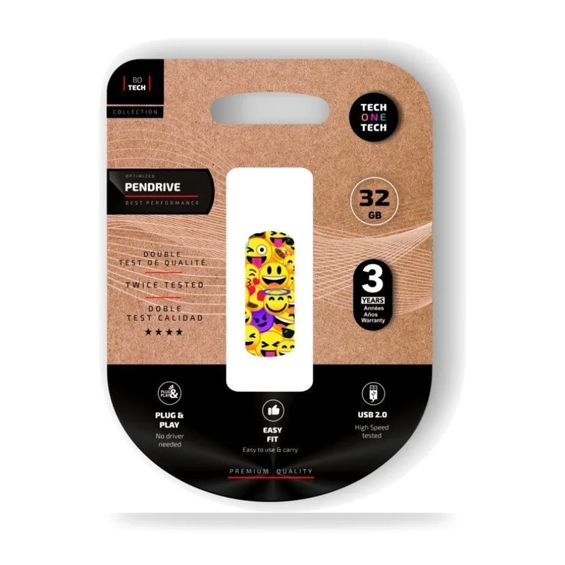 Pendrive 32GB Tech One Tech Emoji collage USB 2.0