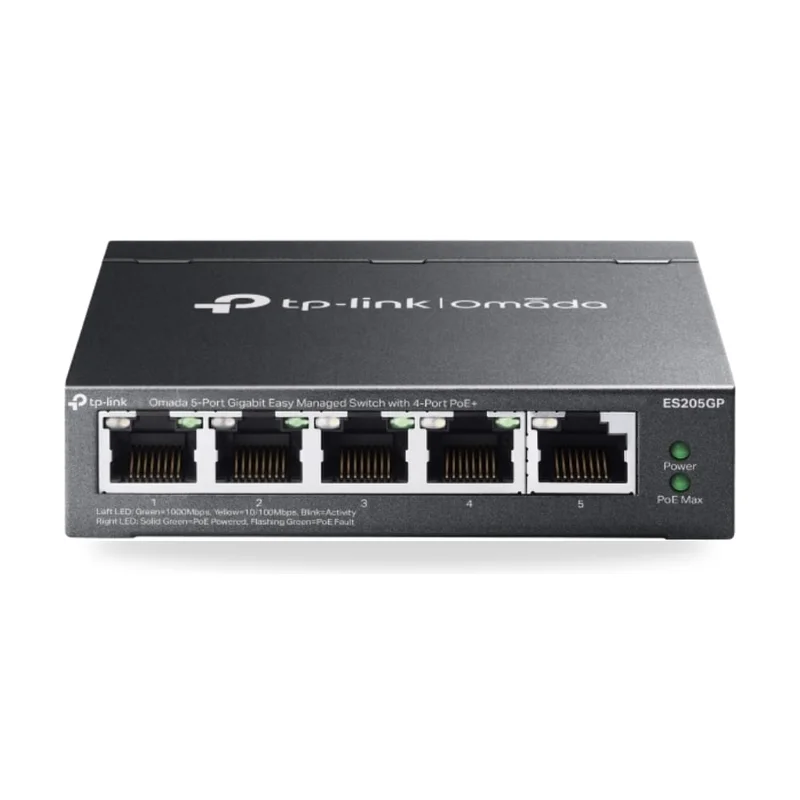 Switch TP-Link Omada ES205GP 5 Puertos/ RJ-45 10/100/1000/ PoE+
