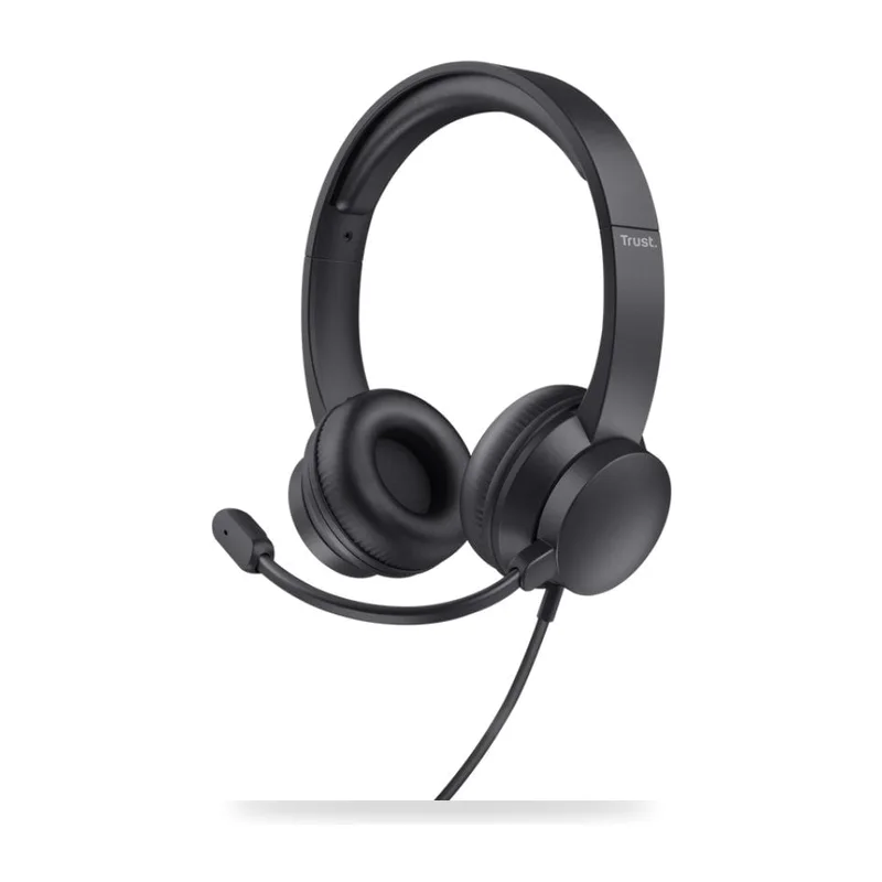 Auriculares Trust Ayda/ con Micrófono/ USB/ Negros