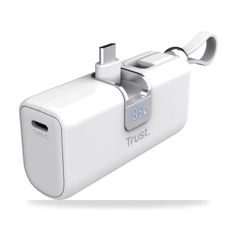 Powerbank 5000mAh Trust Pacto 26105/ 18W/ Blanca