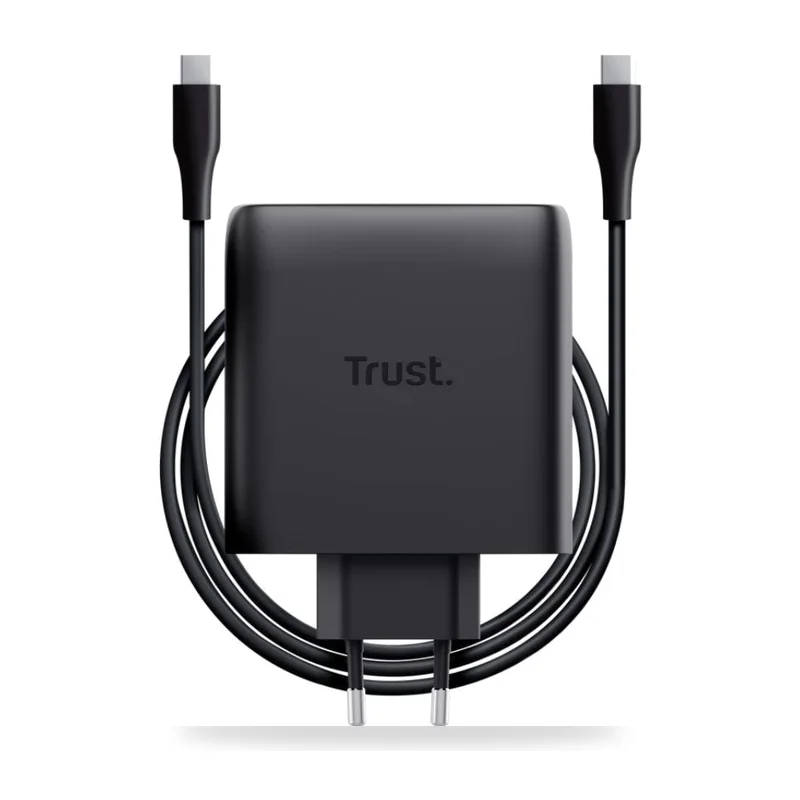 Cargador de Pared GaN Trust Maxo 100W/ 2xUSB Tipo-C/Incluye Cable USB Tipo-C/ 100W