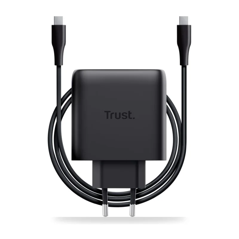 Cargador de Pared GaN Trust Maxo 65W/ 1xUSB Tipo-C/ Incluye Cable USB Tipo-C/ 65W