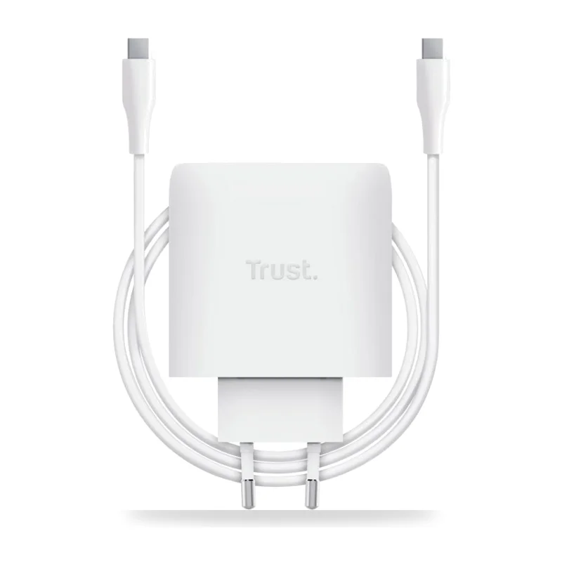 Cargador de Pared GaN Trust Maxo 65W/ 1xUSB Tipo-C/ Incluye Cable USB Tipo-C/ 65W