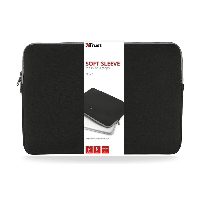 Funda Trust Primo para Portátiles hasta 15.6"/ Negra