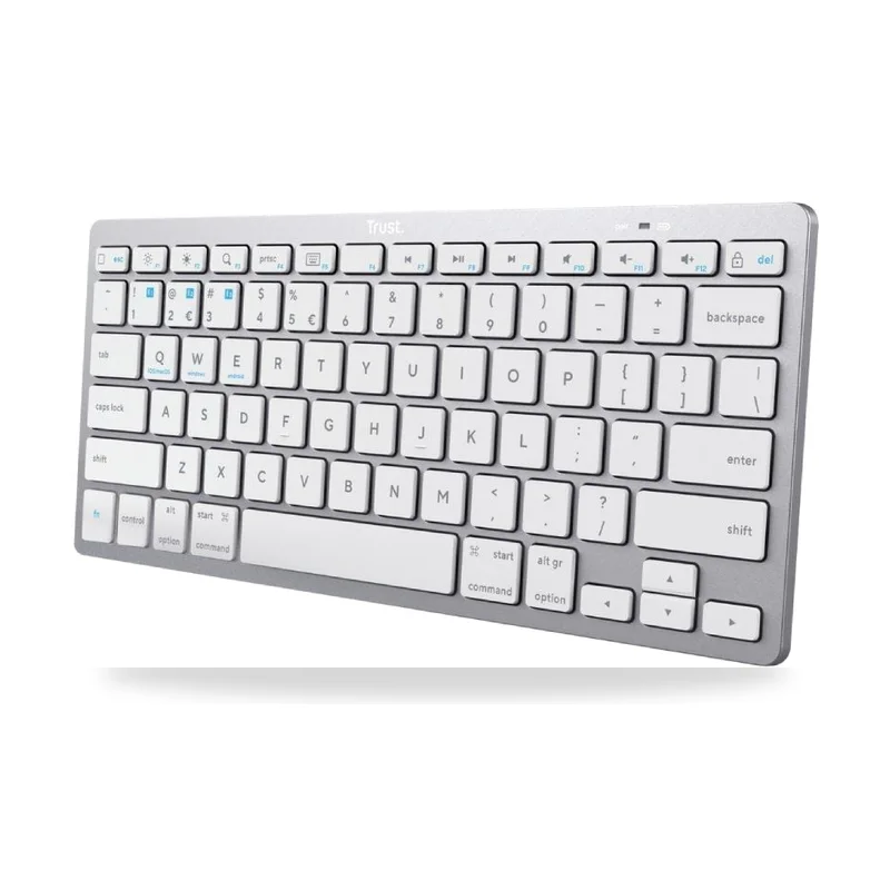 Teclado Compacto Inalámbrico Trust 24654/ Plata