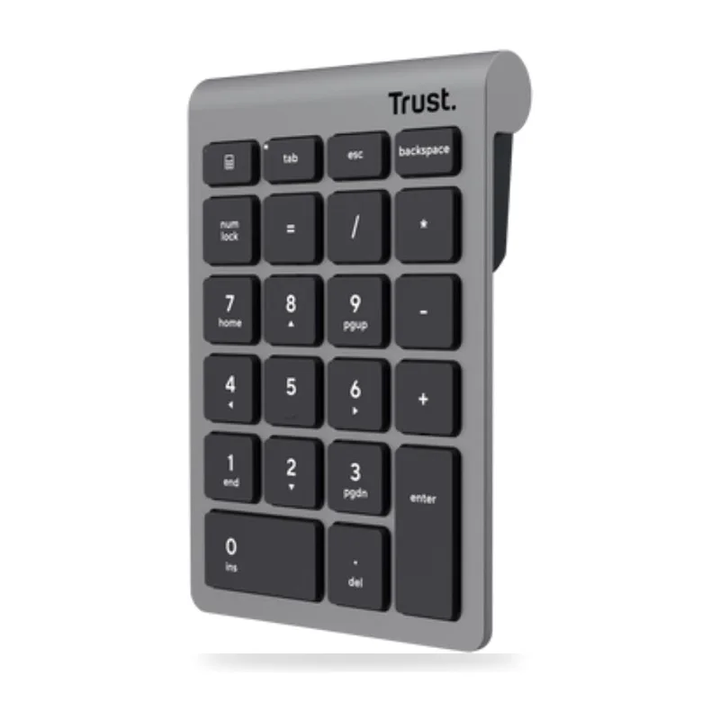 Teclado Numérico Inalámbrico Trust Xalas Wireless/ Plata