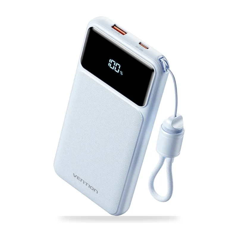 Powerbank 10000mAh Vention XGYL0-39-TY/ 22.5W/ Azul/ Incluye Cable USB Tipo-C