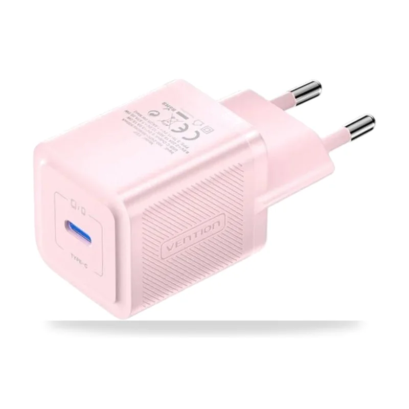 Cargador de Pared GaN Vention FEPP0-EU/ 1xUSB Tipo-C/ 20W