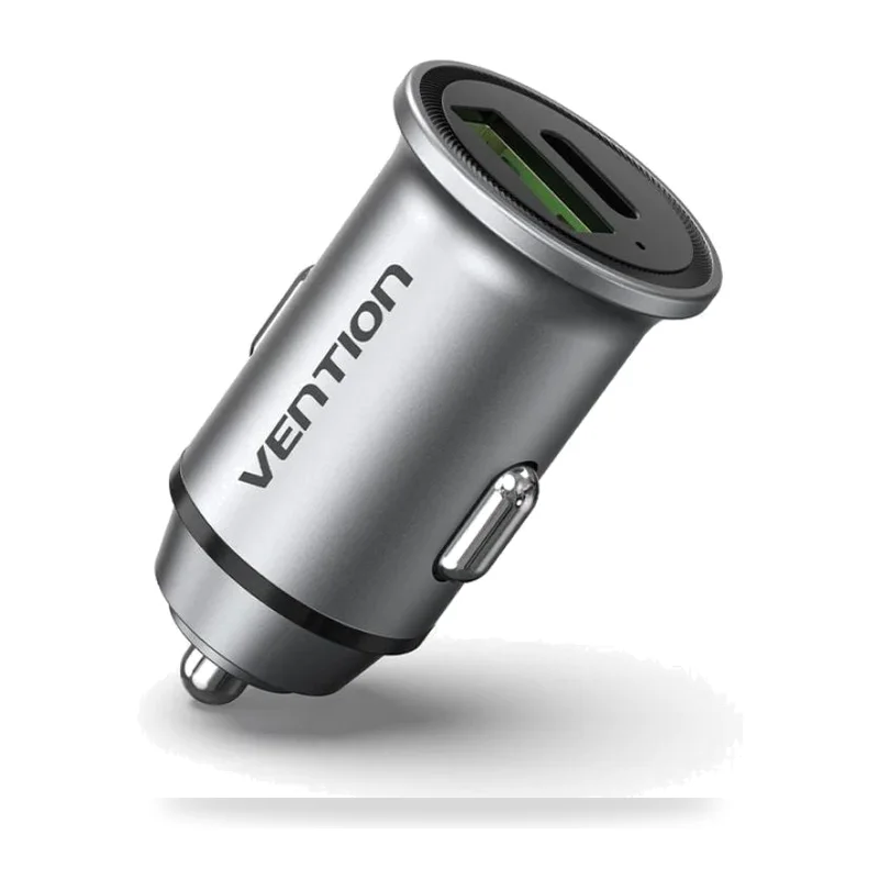 Cargador de Coche Vention FFBH0/ 1xUSB-Tipo C/ 1xUSB/ 20W