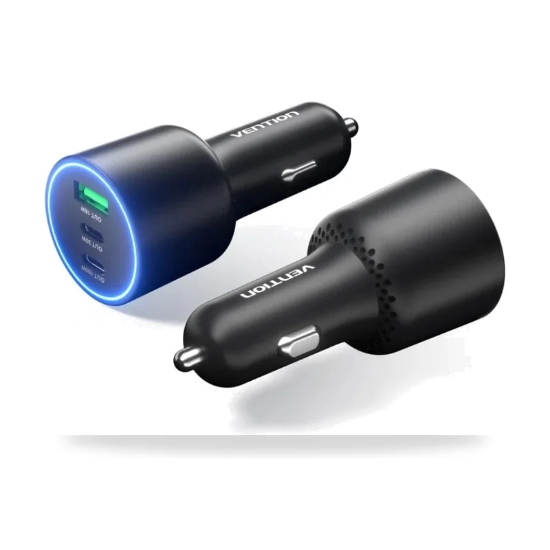 Cargador de Coche Vention FFPB0/ 2xUSB-Tipo C/ 1xUSB/ 165W