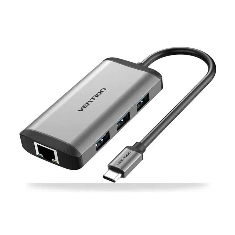 Docking USB Tipo-C Vention CNCHB/ 1xHDMI 4K/ 3xUSB/ 1xUSB Tipo-C PD/ 1xRJ45/ Gris