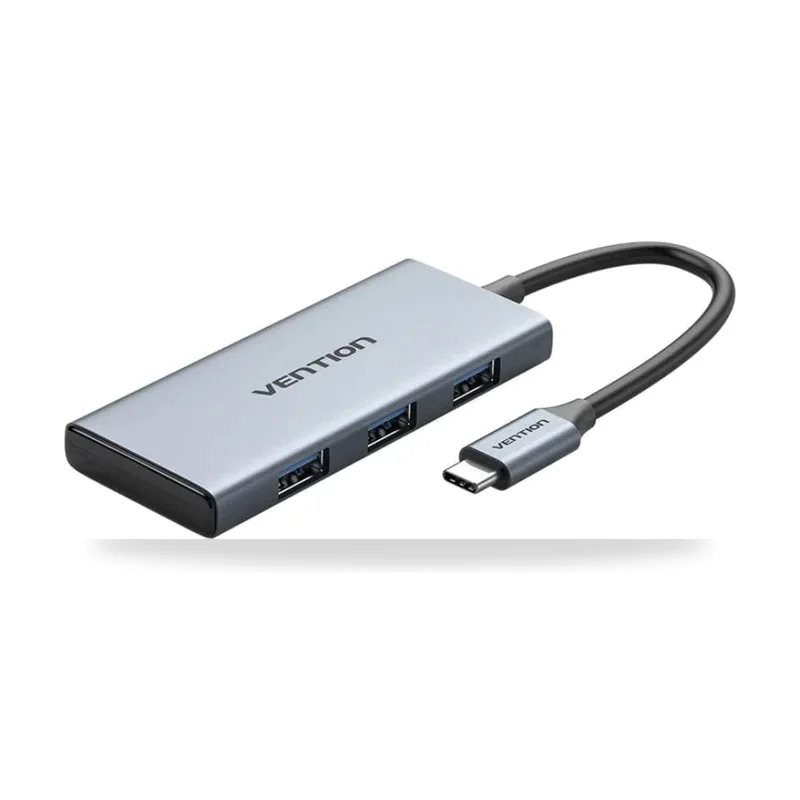 Docking USB Tipo-C Vention TOOHB/ 1xHDMI 4K/ 3xUSB/ 1xLector Tarjetas/ Gris