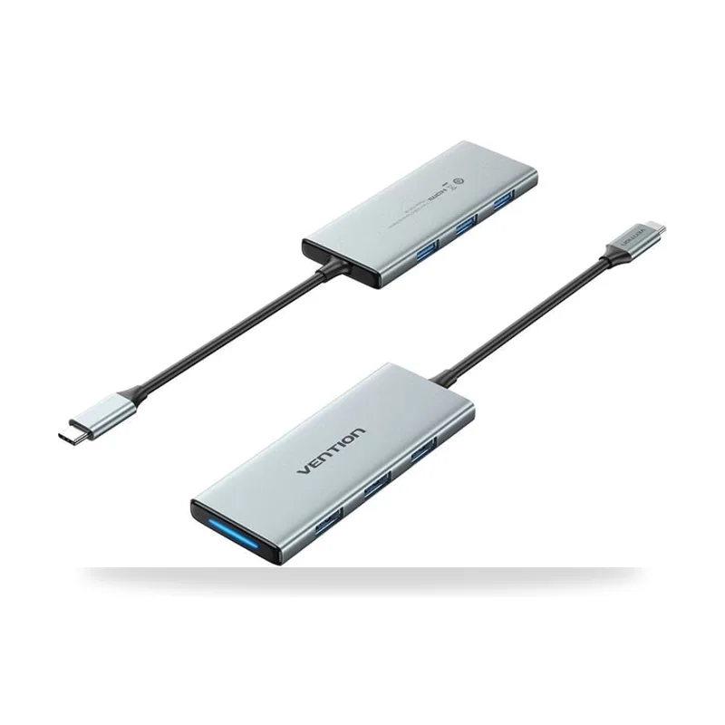 Docking USB Tipo-C Vention TOPHB/ 1xHDMI/ 3xUSB/ 1xLector Tarjetas SD y MicroSD/ Gris