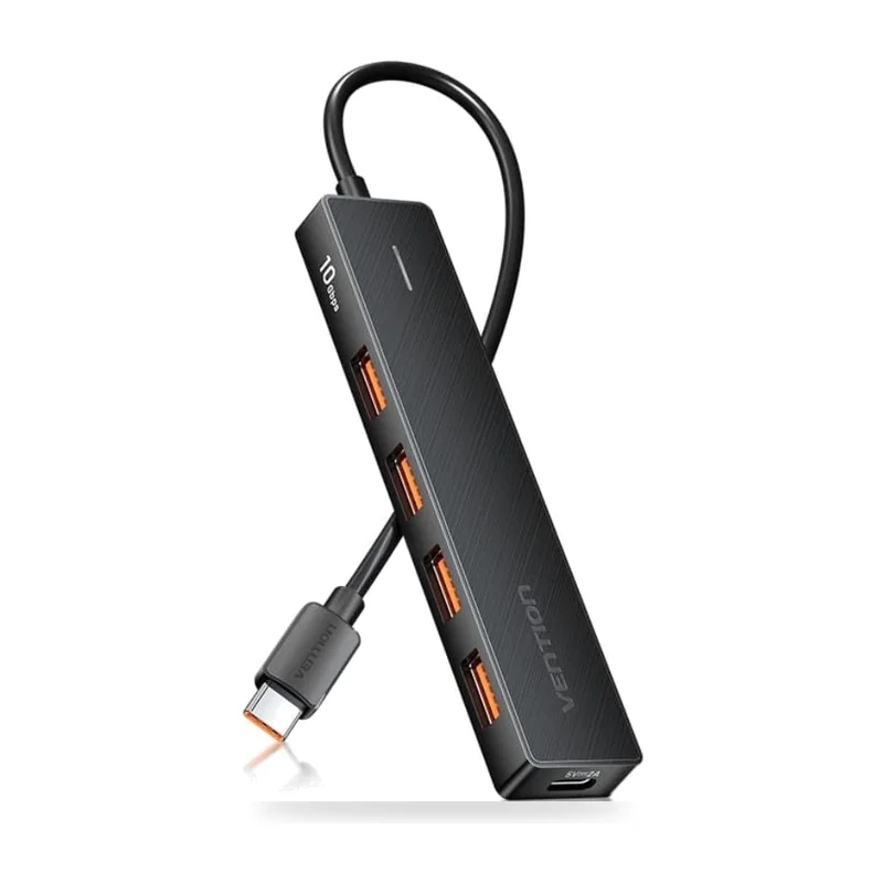 Hub USB 3.2 Vention CHJBB/ 4xUSB/ 1xUSB Tipo-C