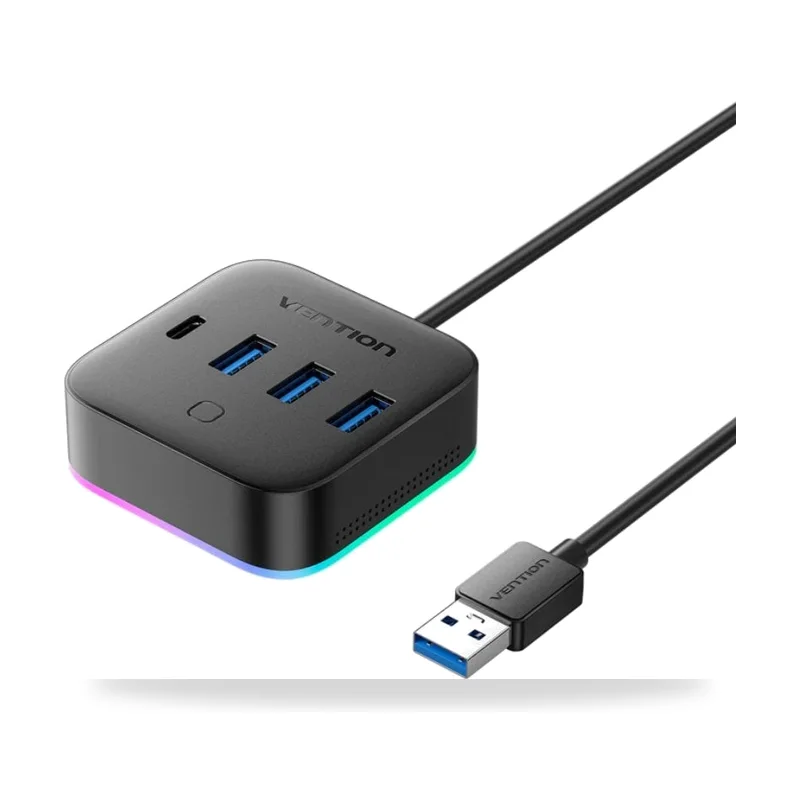 Hub USB 3.0 Vention CHZBD/ 3xUSB/ 1xUSB Tipo-C/ 1xUSB Tipo-C PD