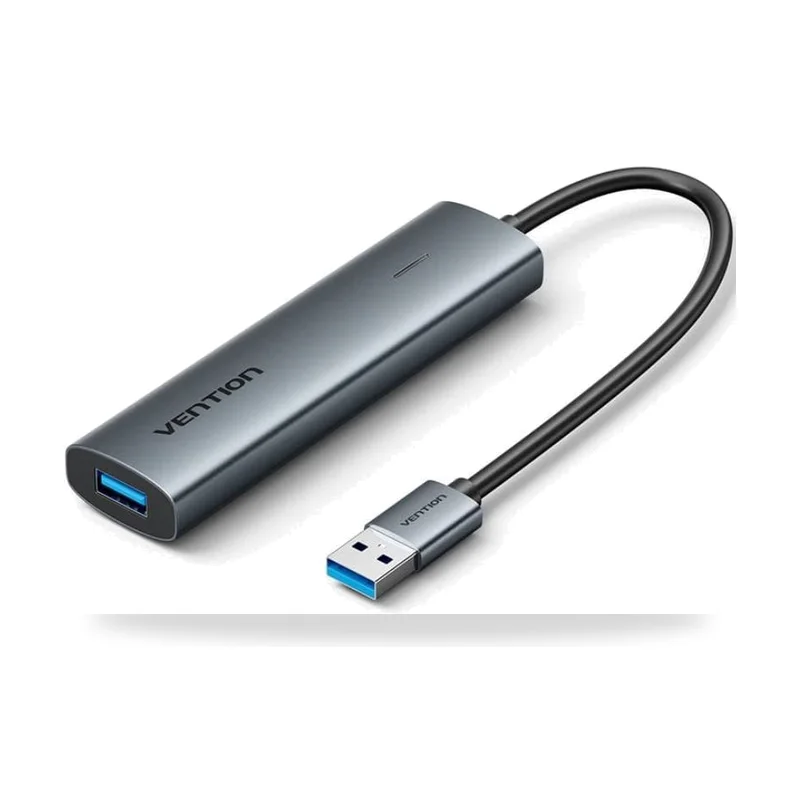 Hub USB 3.0 Vention TGXHB/ 1xUSB Tipo-C/ 3xUSB/ 1xUSB Tipo-C PD/ Gris