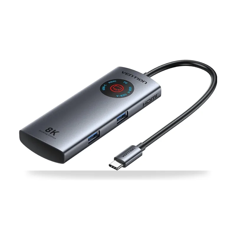 Docking USB Tipo-C Vention TQXHB/ 2xUSB/ 1xUSB Tipo-C/ 1xHDMI/ 1xUSB Tipo-C PD/ Gris