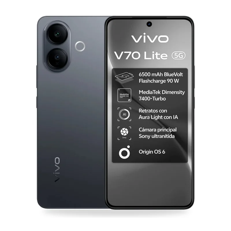 Smartphone Vivo V70 Lite 6GB/ 128GB/ 6.77"/ 5G/ Negro