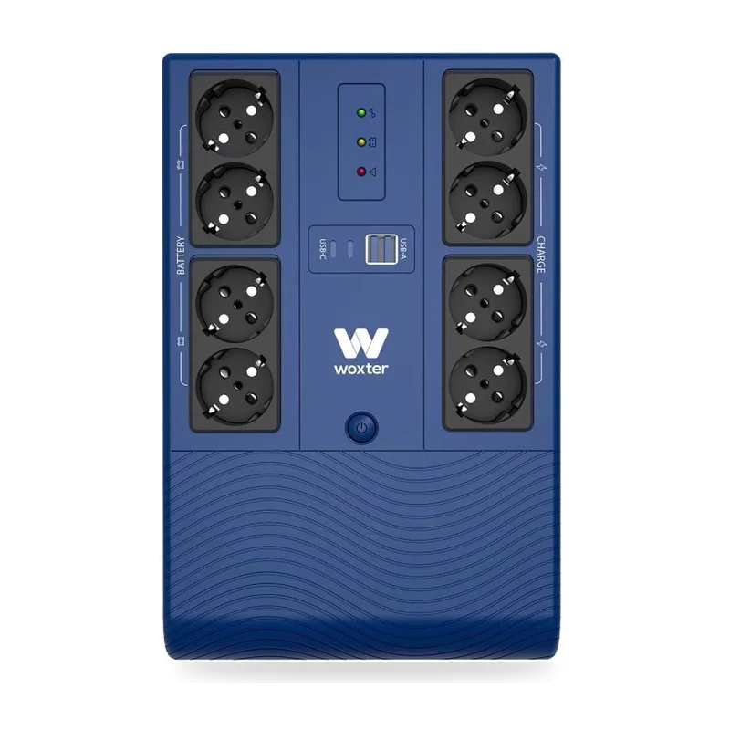 SAI Línea Interactiva Woxter Multibase UPS 800 VA/ 800VA-480W/ 8 Salidas/ Formato Torre