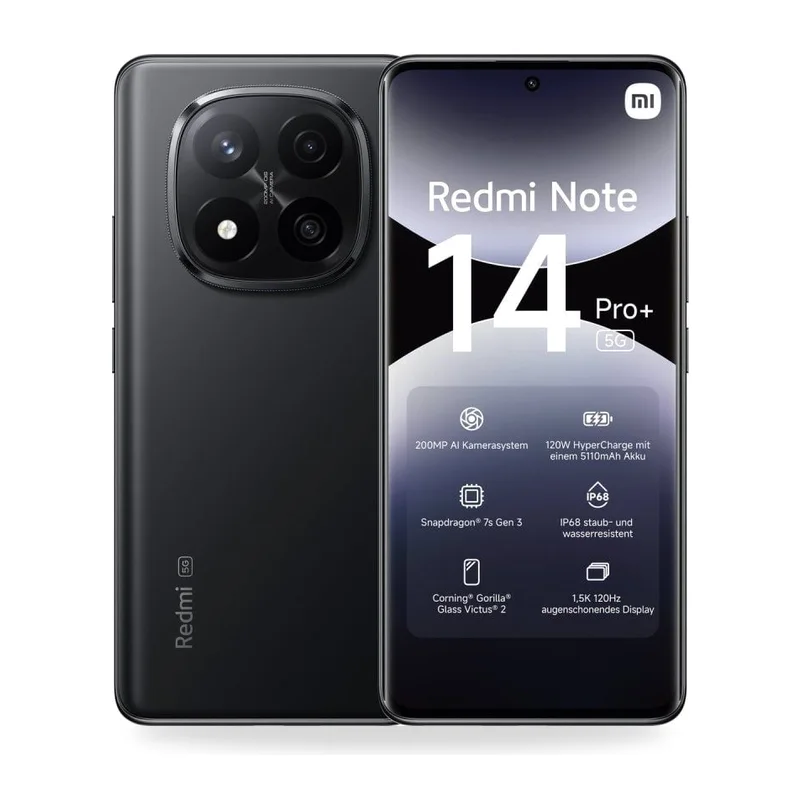 Smartphone Xiaomi Redmi Note 14 Pro+ 8GB/ 256GB/ 6.67"/ 5G/ Negro