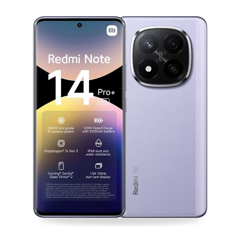 Smartphone Xiaomi Redmi Note 14 Pro+ 8GB/ 256GB/ 6.67"/ 5G/ Púrpura