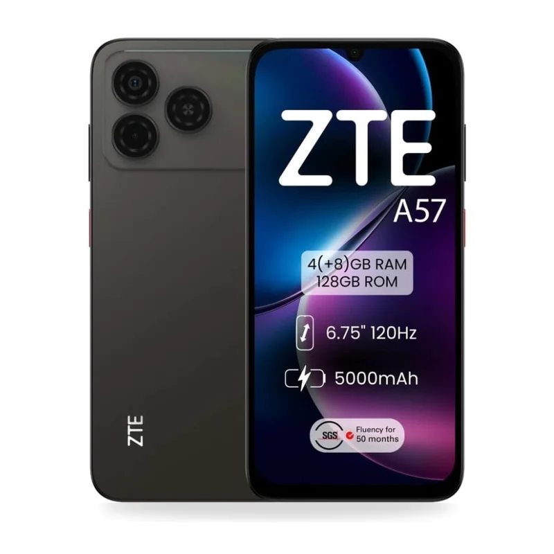 Smartphone ZTE A57 4GB/ 128GB/ 6.75"/ Negro